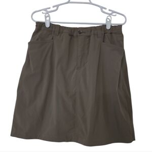 Eddie Bauer Brown A-Line Knee-Length Skirt Size 16 Tan Sports Shorts
